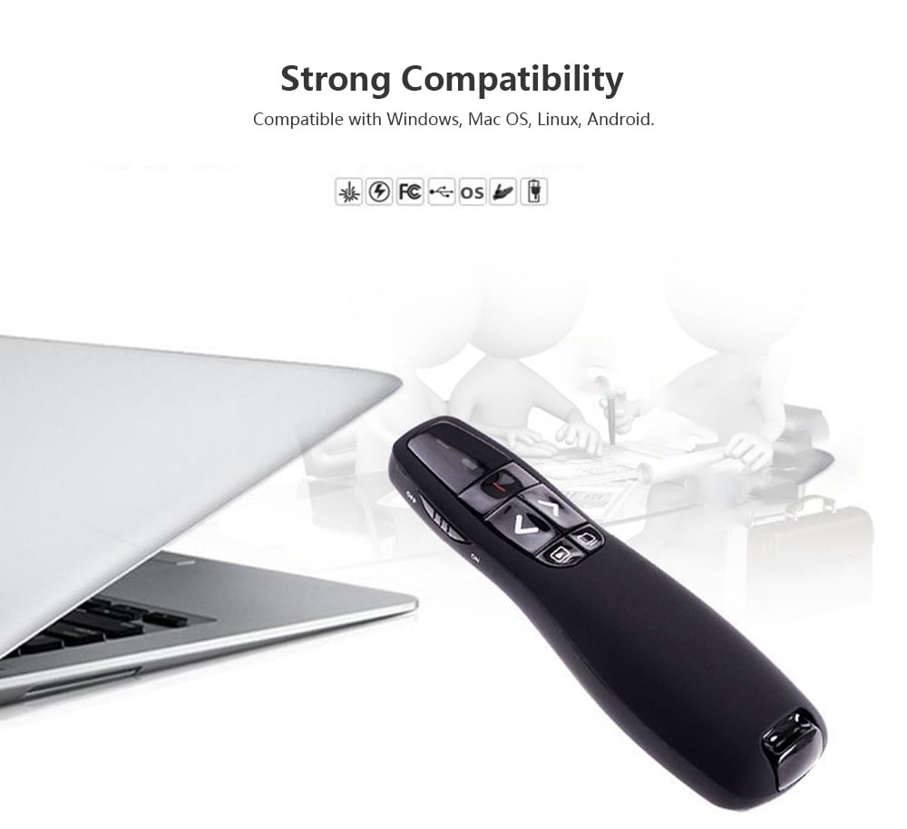 VIBOTON R400 2.4G Wireless Remote Control RF PPT Presenter USB Presentation Pen- Black VIBOTON R400 2.4G Wireless Remote Control RF PPT Presenter USB Presentation Pen- Black