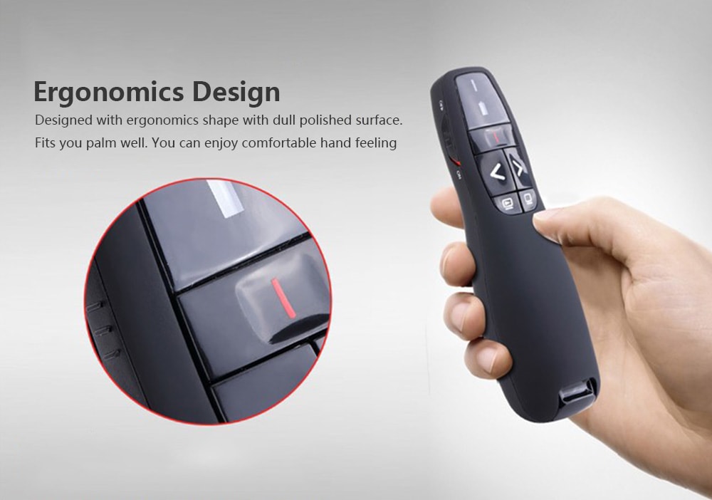 VIBOTON R400 2.4G Wireless Remote Control RF PPT Presenter USB Presentation Pen- Black VIBOTON R400 2.4G Wireless Remote Control RF PPT Presenter USB Presentation Pen- Black