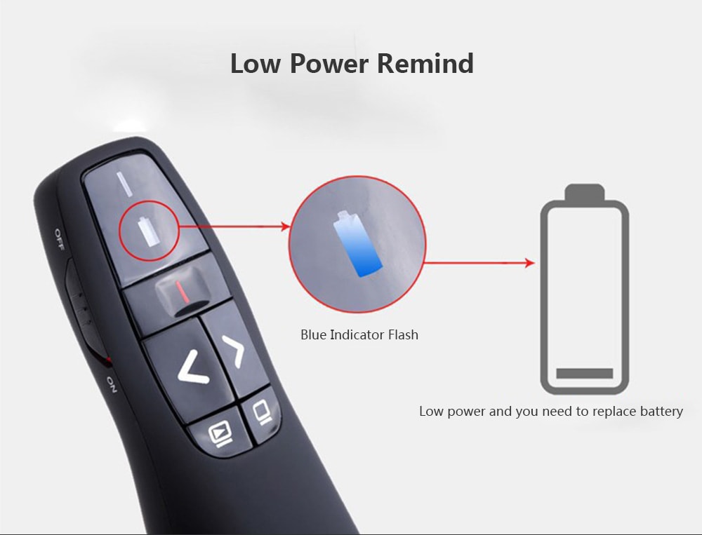 VIBOTON R400 2.4G Wireless Remote Control RF PPT Presenter USB Presentation Pen- Black VIBOTON R400 2.4G Wireless Remote Control RF PPT Presenter USB Presentation Pen- Black