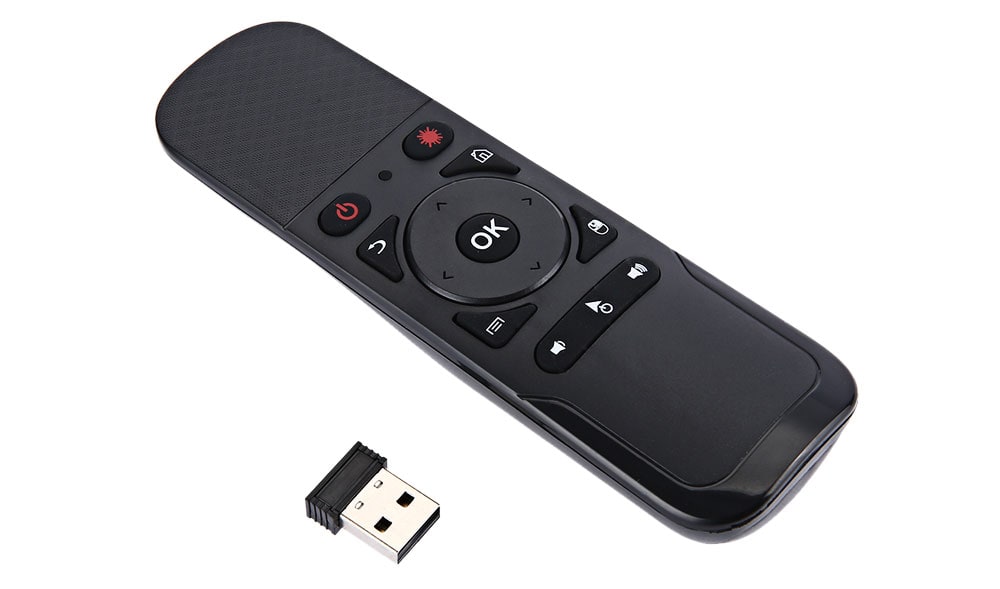 TK627 2.4GHz Handheld Wireless Air Mouse with Laser Pointer Remote Control- Black TK627 2.4GHz Handheld Wireless Air Mouse with Laser Pointer Remote Control- Black