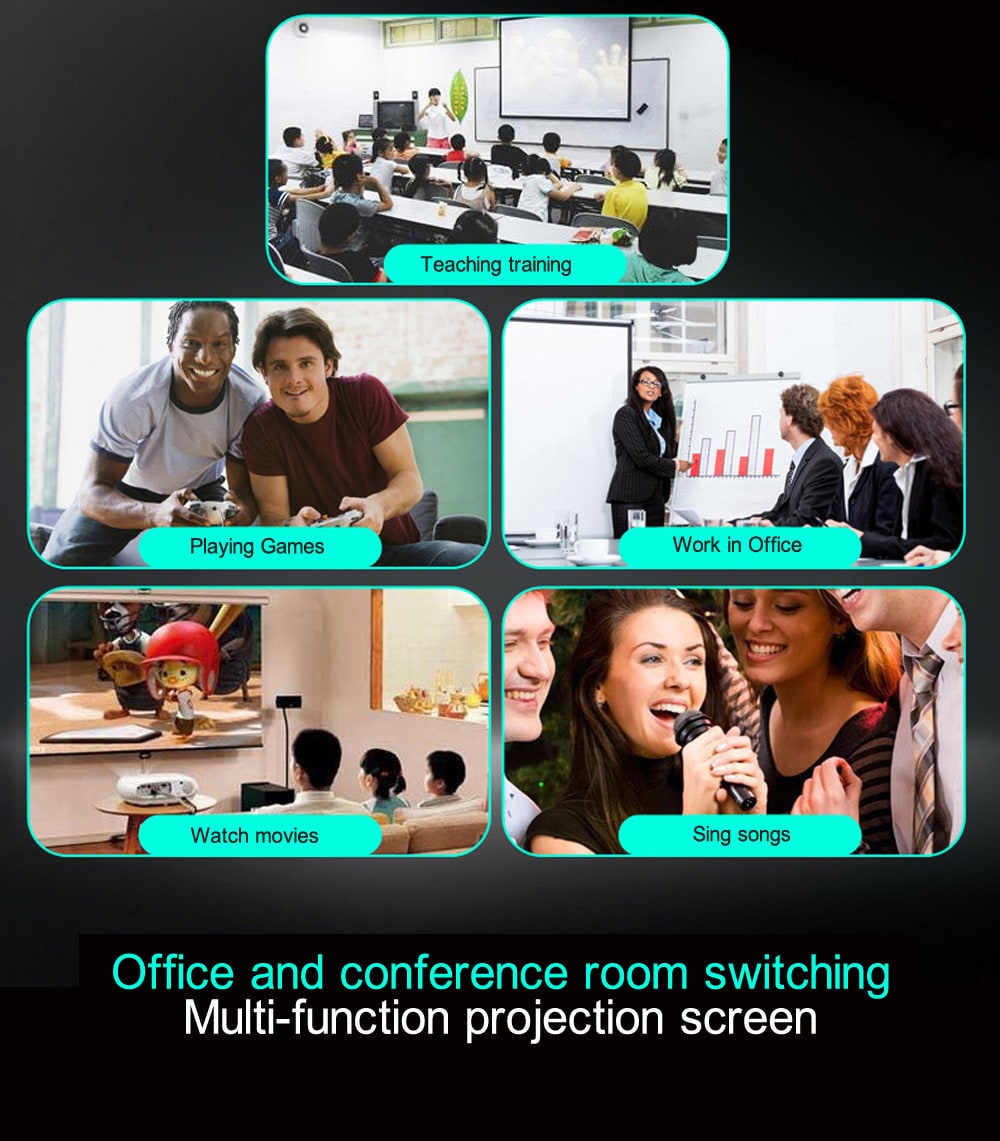 Portable Projector Screen 60 inch 16:9- White Portable Projector Screen 60 inch 16:9- White