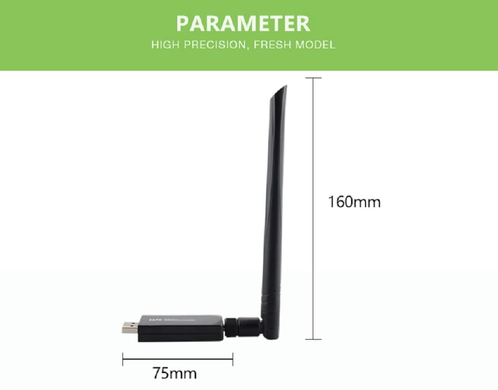 ZAPO W97L-5db USB 1200M Dual-Band WIFI Wireless Card + Bluetooth 4.1 Adapter- Jet Black ZAPO W97L-5db USB 1200M Dual-Band WIFI Wireless Card + Bluetooth 4.1 Adapter- Jet Black
