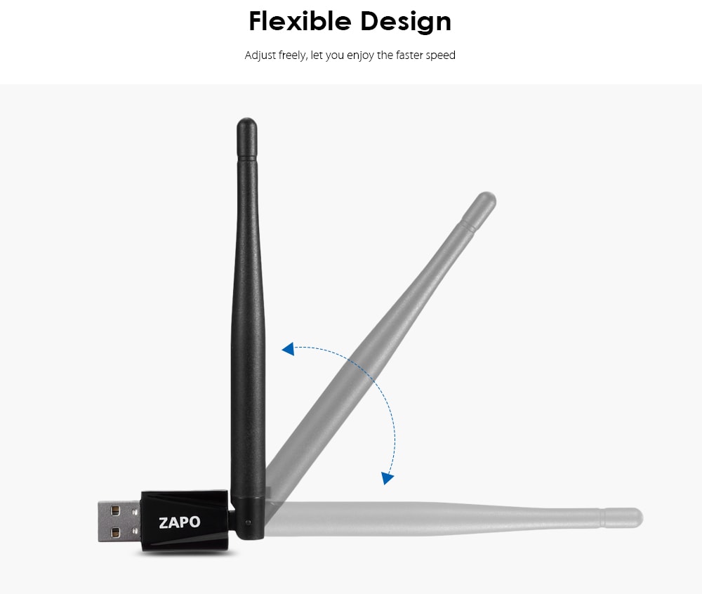 ZAPO RTL8188 USB WiFi Adapter 150M Portable Network Router 2.4GHz- Black ZAPO RTL8188 USB WiFi Adapter 150M Portable Network Router 2.4GHz- Black
