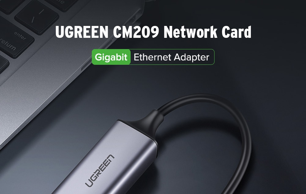 UGREEN CM209 Fast Speed Transmission / Driver Free / Smart Chipset Network Card Adapter- Dark Gray UGREEN CM209 Fast Speed Transmission / Driver Free / Smart Chipset Network Card Adapter- Dark Gray