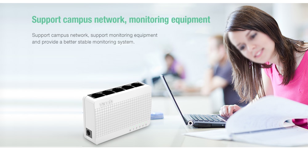 TENDA S105 5-port Fast Ethernet Switch- White TENDA S105 5-port Fast Ethernet Switch- White