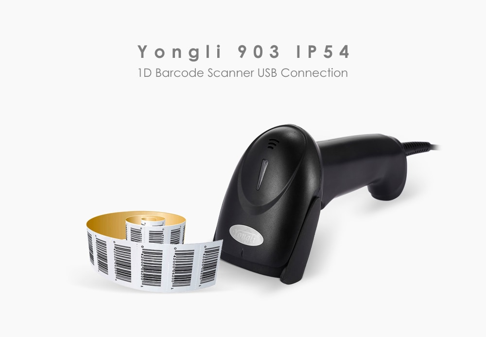 Yongli 903 1D Barcode Scanner- Black Yongli 903 1D Barcode Scanner- Black