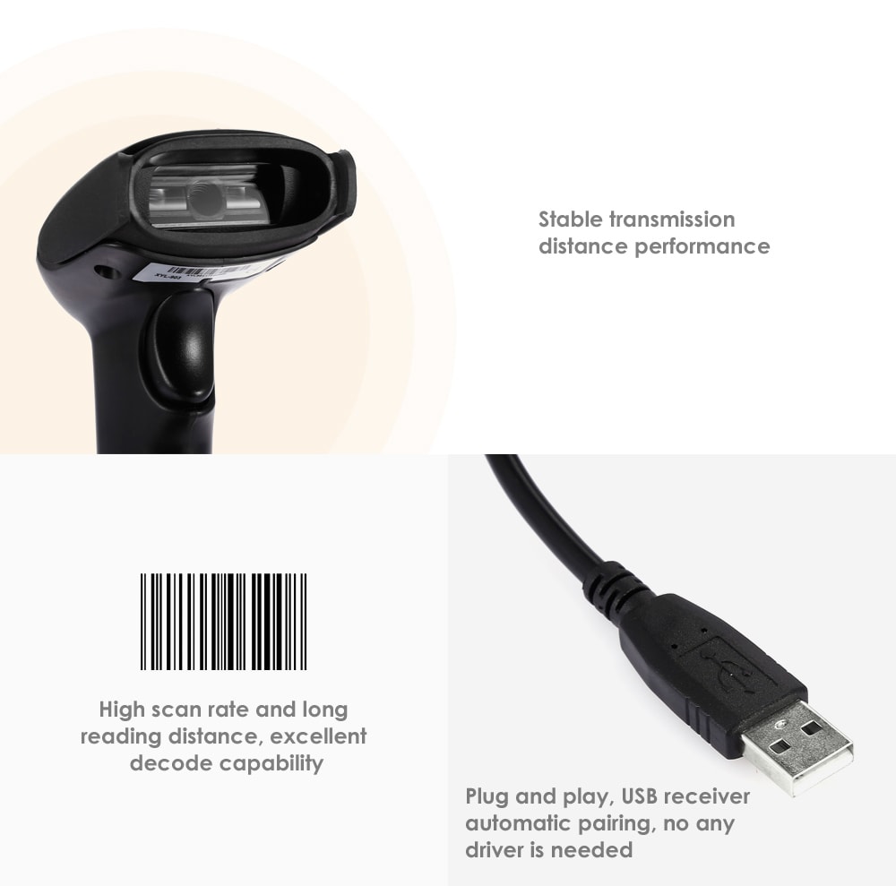 Yongli 903 1D Barcode Scanner- Black Yongli 903 1D Barcode Scanner- Black