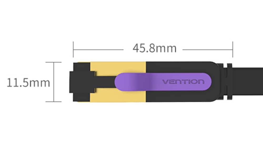 Vention ICAB Seven Types Shielded Flat Wire Jumper- Purple 0.5M Vention ICAB Seven Types Shielded Flat Wire Jumper- Purple 0.5M