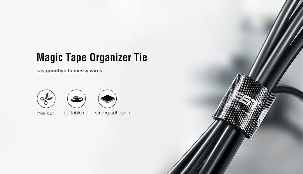 UGREEN LP124 Wire Winder Magic Tape Cable Organizer Earphone Holder Mouse Cord Protector HDMI Management 5M- Black UGREEN LP124 Wire Winder Magic Tape Cable Organizer Earphone Holder Mouse Cord Protector HDMI Management 5M- Black
