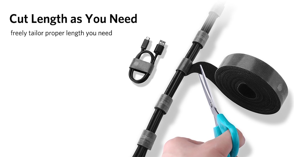 UGREEN LP124 Wire Winder Magic Tape Cable Organizer Earphone Holder Mouse Cord Protector HDMI Management 5M- Black UGREEN LP124 Wire Winder Magic Tape Cable Organizer Earphone Holder Mouse Cord Protector HDMI Management 5M- Black