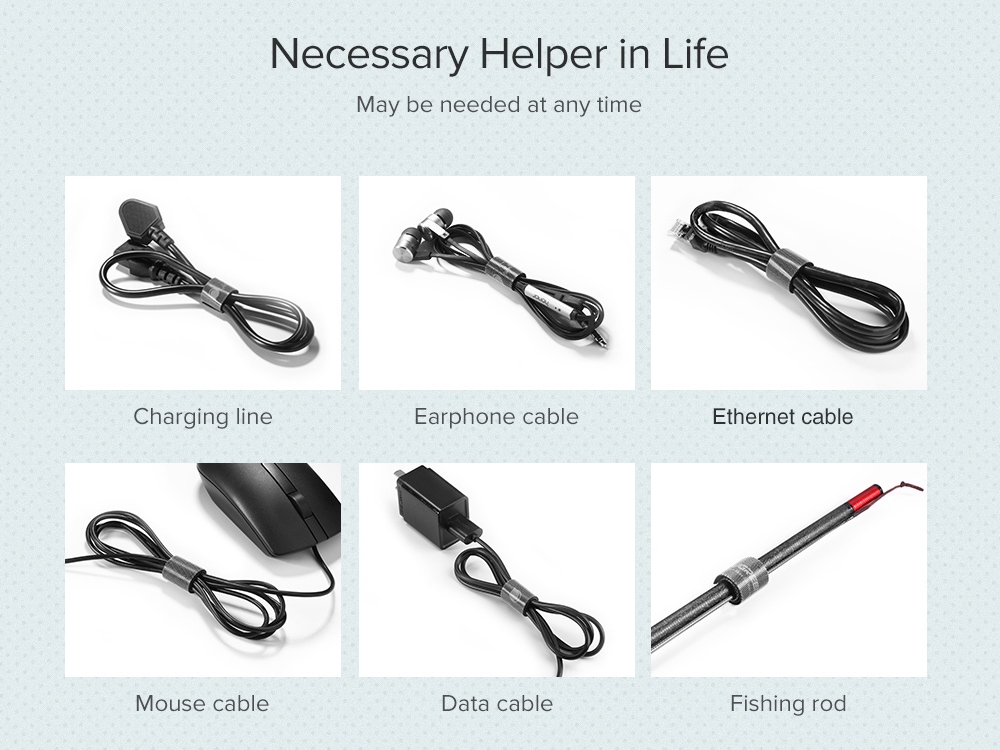 UGREEN LP124 Wire Winder Magic Tape Cable Organizer Earphone Holder Mouse Cord Protector HDMI Management 5M- Black UGREEN LP124 Wire Winder Magic Tape Cable Organizer Earphone Holder Mouse Cord Protector HDMI Management 5M- Black