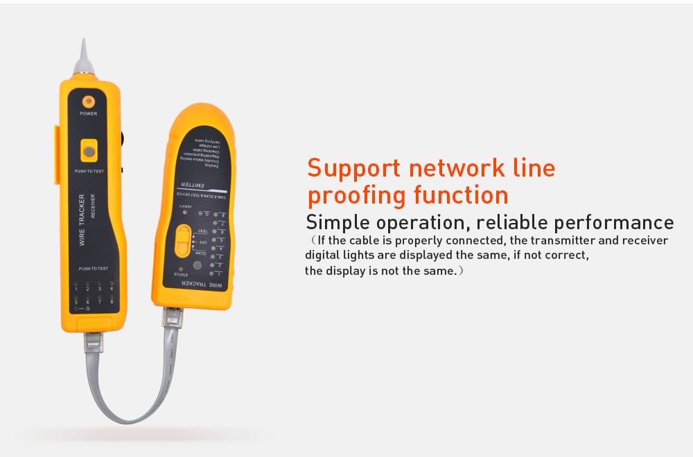 UTP STP Cat5 Cat6 RJ45 Line Finder Telephone Wire Tracker Diagnose Tone Tool Kit LAN Network Cable Tester- Saffron UTP STP Cat5 Cat6 RJ45 Line Finder Telephone Wire Tracker Diagnose Tone Tool Kit LAN Network Cable Tester- Saffron