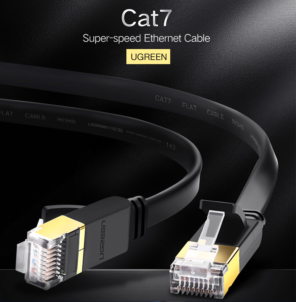 UGREEN NW106 Ethernet Cable RJ45 Cat7 LAN Wire UTP Network Line Compatible with Patch Cord for Modem Router 2M- Black UGREEN NW106 Ethernet Cable RJ45 Cat7 LAN Wire UTP Network Line Compatible with Patch Cord for Modem Router 2M- Black