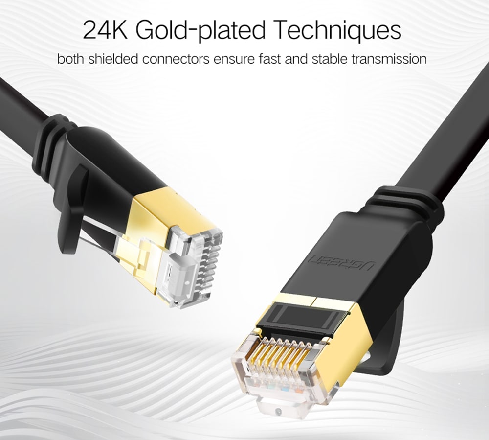 UGREEN NW106 Ethernet Cable RJ45 Cat7 LAN Wire UTP Network Line Compatible with Patch Cord for Modem Router 2M- Black UGREEN NW106 Ethernet Cable RJ45 Cat7 LAN Wire UTP Network Line Compatible with Patch Cord for Modem Router 2M- Black
