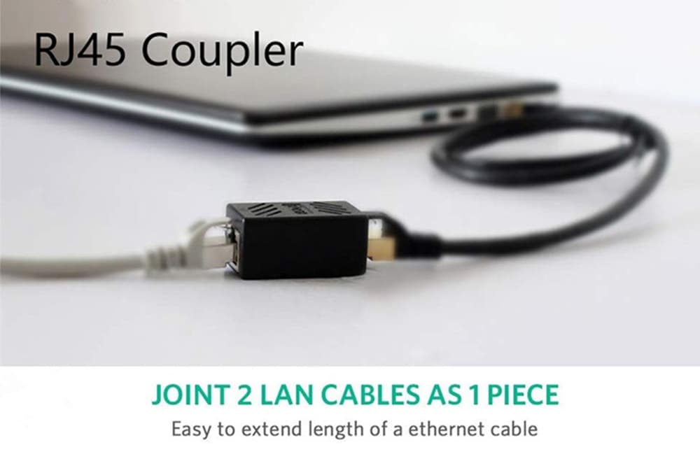 RJ45 Network Coupler Ethernet Cable Extender Adapter for Cat7 Cat6 Cat5e 2PCS- Black RJ45 Network Coupler Ethernet Cable Extender Adapter for Cat7 Cat6 Cat5e 2PCS- Black
