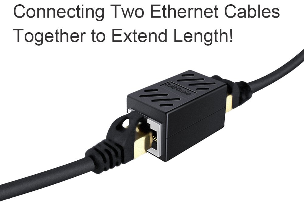 RJ45 Network Coupler Ethernet Cable Extender Adapter for Cat7 Cat6 Cat5e 2PCS- Black RJ45 Network Coupler Ethernet Cable Extender Adapter for Cat7 Cat6 Cat5e 2PCS- Black