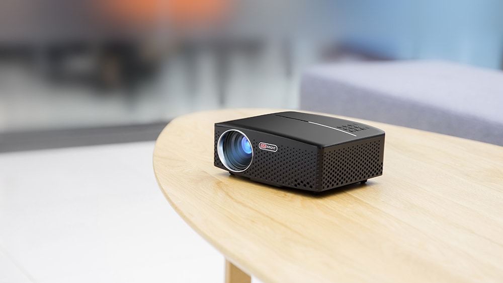 VIVIBRIGHT GP80 LED 1800 Lumens HD Mini Portable Projector for Home Theater Cinema Supprot 1080P USB HDMI- Natural Black US Plug VIVIBRIGHT GP80 LED 1800 Lumens HD Mini Portable Projector for Home Theater Cinema Supprot 1080P USB HDMI- Natural Black US Plug