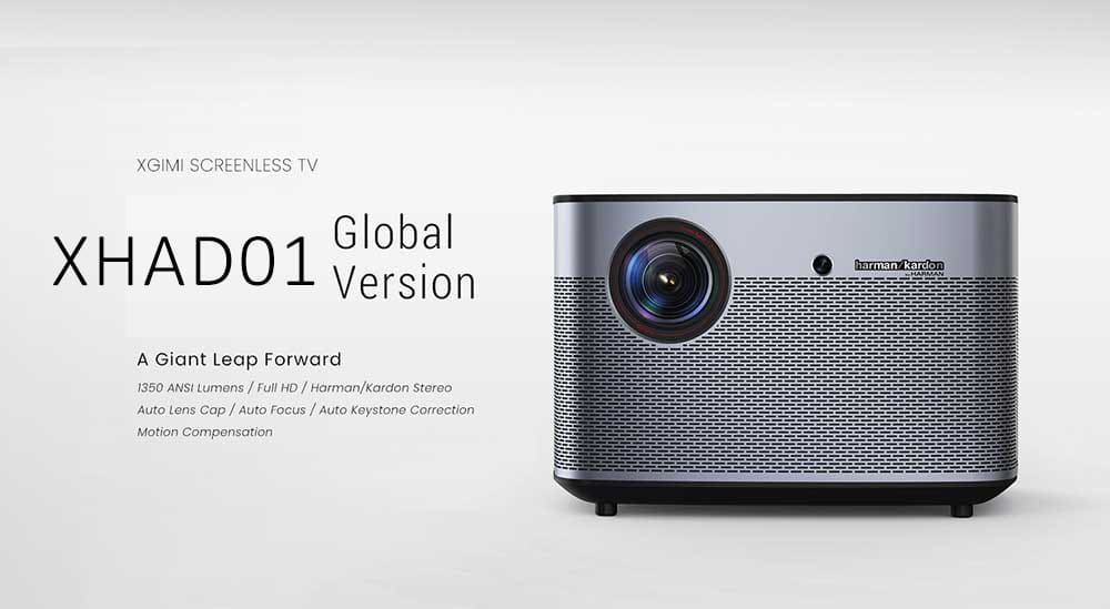 Original XGIMI XHAD01 DLP 1350 ANSI Lumens Home Theater Projector Full HD 4K / Harman Kardon Stereo Auto Lens Cap / Auto Focus / Auto Keystone Correction / Motion Compensation- Light Slate Gray XHAD01 Original XGIMI XHAD01 DLP 1350 ANSI Lumens Home Theater Projector Full HD 4K / Harman Kardon Stereo Auto Lens Cap / Auto Focus / Auto Keystone Correction / Motion Compensation- Light Slate Gray XHAD01