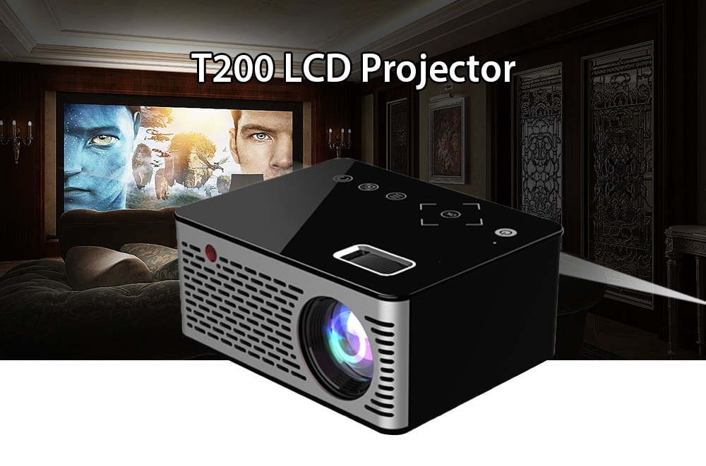T200 LCD Home Theater Projector 320 x 240P USB / TF / HDMI / AV- Black US Plug T200 LCD Home Theater Projector 320 x 240P USB / TF / HDMI / AV- Black US Plug