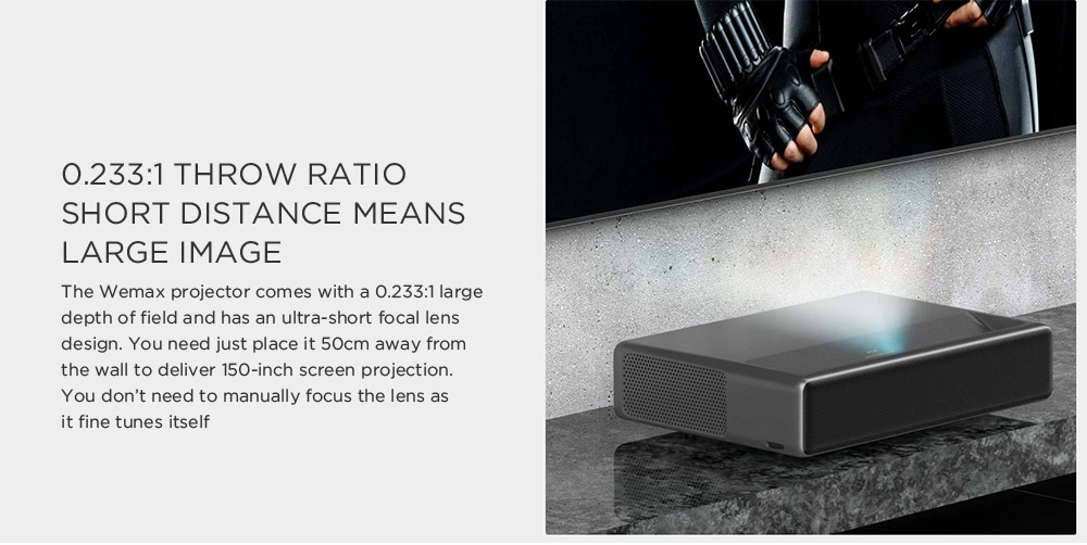 WAMAX ONE PRO FMWS02C ANSI Lumens Laser Projector- Mirror Black WAMAX ONE PRO FMWS02C ANSI Lumens Laser Projector- Mirror Black