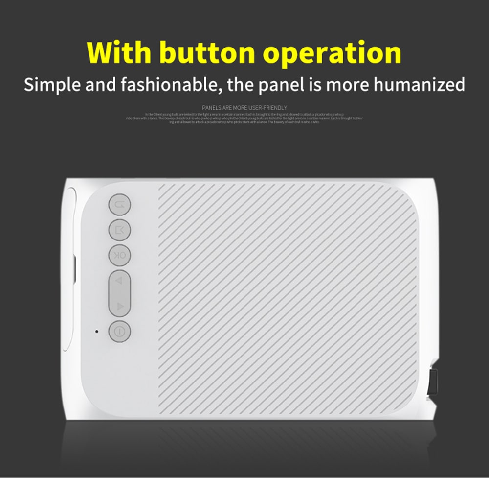 YG-320 Portable Home Mini HDMI USB LED 1080P Projector- Snow White US Plug YG-320 Portable Home Mini HDMI USB LED 1080P Projector- Snow White US Plug