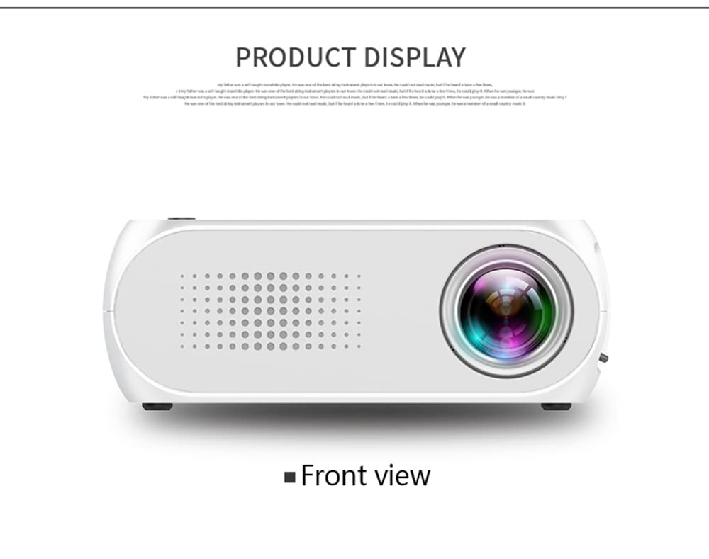 YG-320 Portable Home Mini HDMI USB LED 1080P Projector- Snow White US Plug YG-320 Portable Home Mini HDMI USB LED 1080P Projector- Snow White US Plug