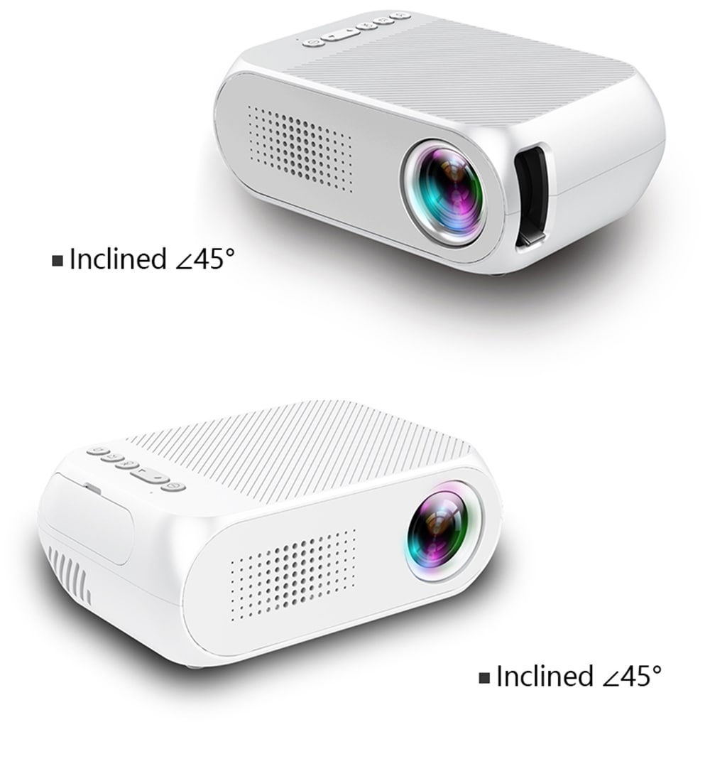 YG-320 Portable Home Mini HDMI USB LED 1080P Projector- Snow White US Plug YG-320 Portable Home Mini HDMI USB LED 1080P Projector- Snow White US Plug