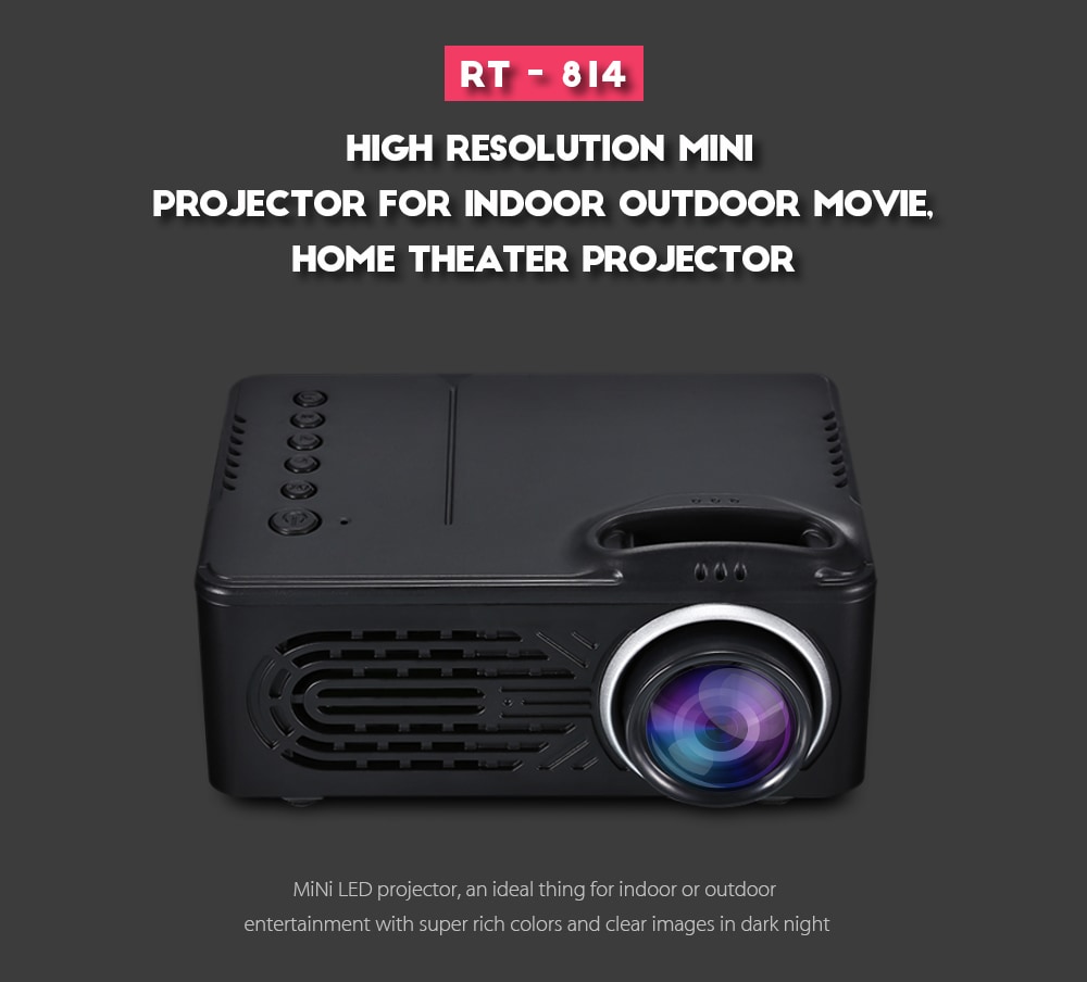 RD - 814 1080P Portable LED Mini Projector Multimedia for Photo Music Movie Text- White EU Plug RD - 814 1080P Portable LED Mini Projector Multimedia for Photo Music Movie Text- White EU Plug