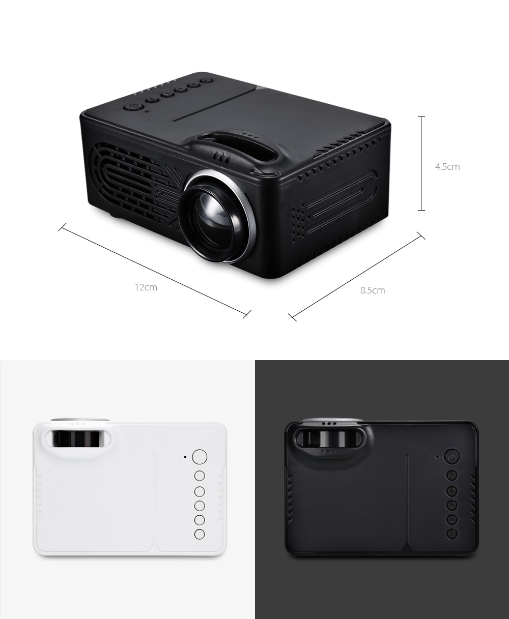 RD - 814 1080P Portable LED Mini Projector Multimedia for Photo Music Movie Text- White EU Plug RD - 814 1080P Portable LED Mini Projector Multimedia for Photo Music Movie Text- White EU Plug