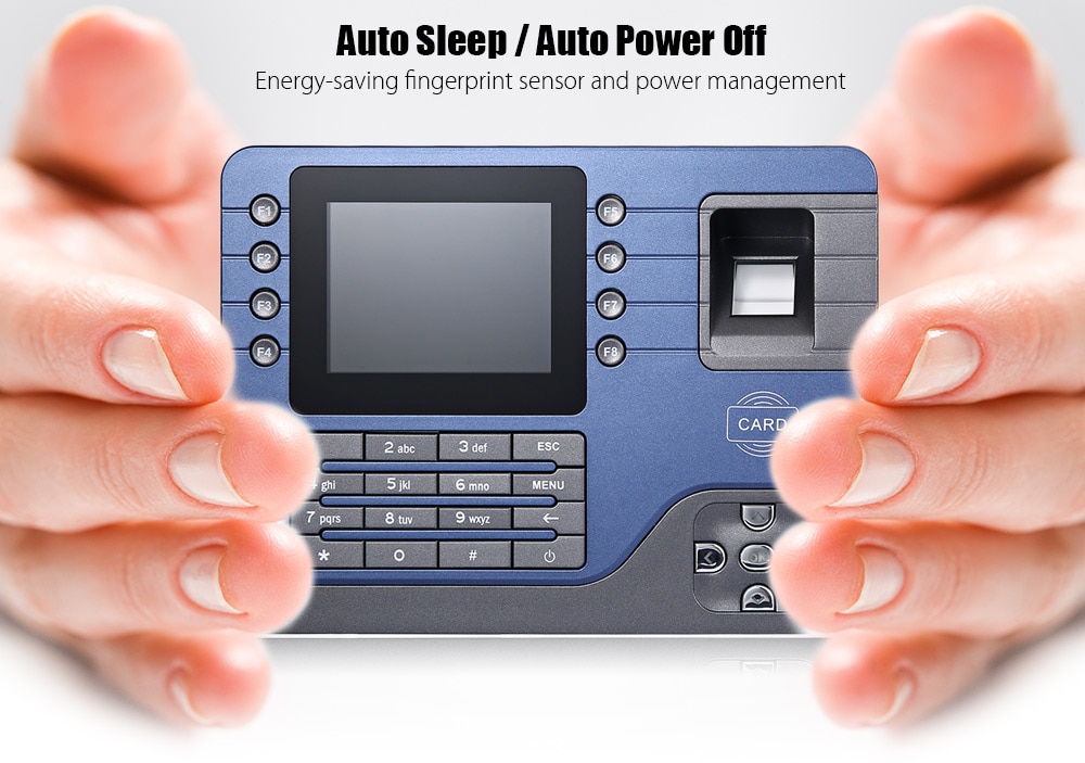 Realand A - C091 TFT Fingerprint Time Attendance Clock Employee Payroll Recorder 2 Identification Mode for Company School- Gray US Plug Realand A - C091 TFT Fingerprint Time Attendance Clock Employee Payroll Recorder 2 Identification Mode for Company School- Gray US Plug