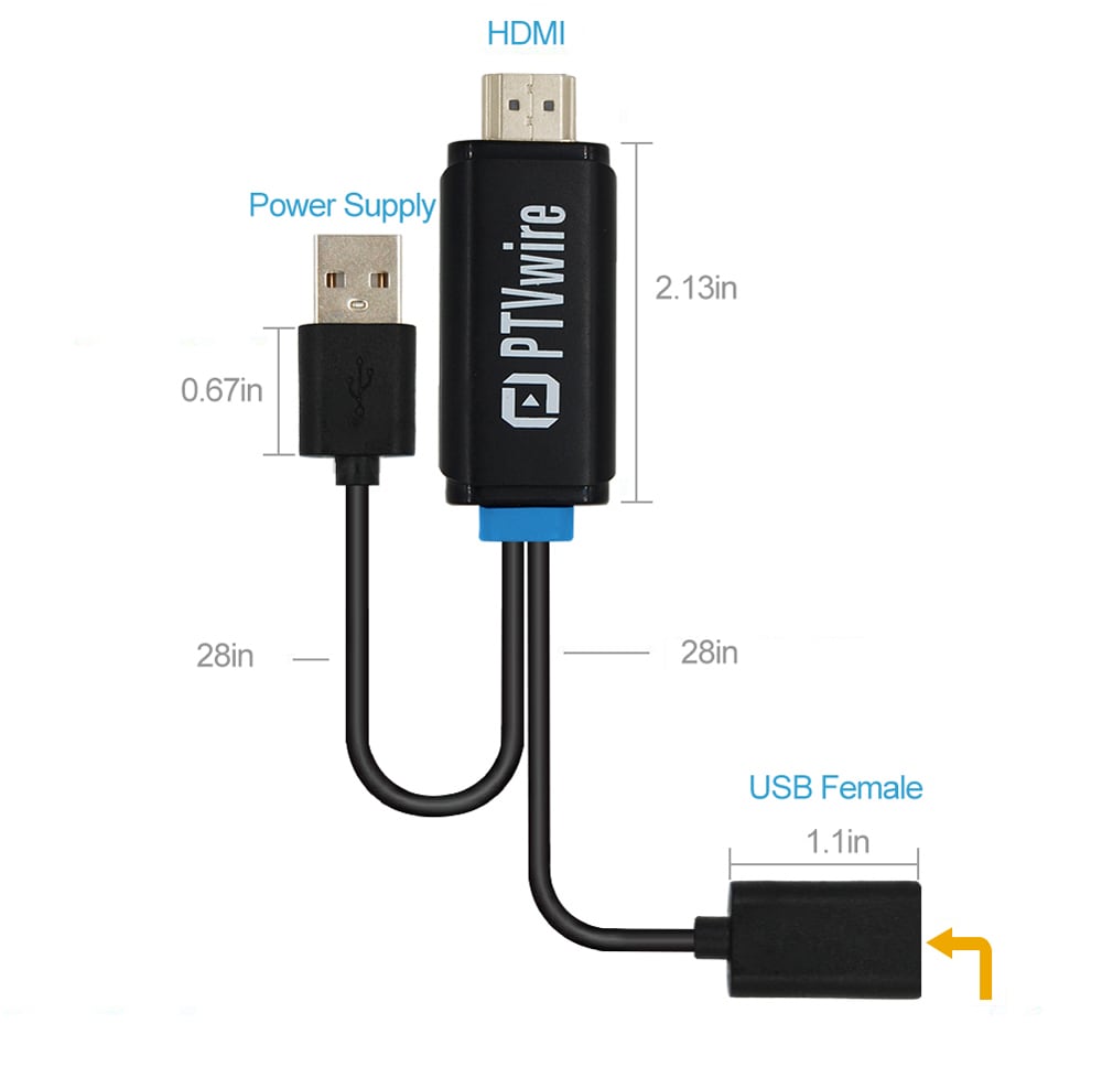 PTVwire CA04F Adapter for Digital AV Cable- Black PTVwire CA04F Adapter for Digital AV Cable- Black