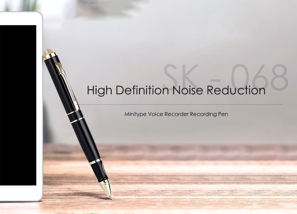 SK - 068 High Definition Noise Reduction Minitype Voice Recorder Recording Pen with 16G Memory Card - Black 16G SK - 068 High Definition Noise Reduction Minitype Voice Recorder Recording Pen with 16G Memory Card - Black 16G