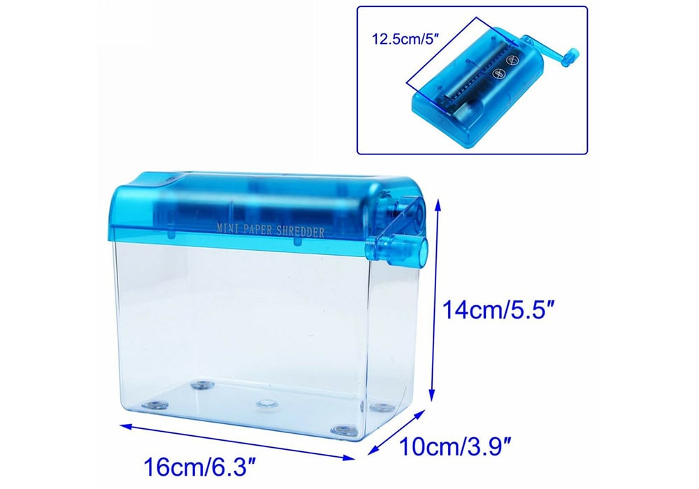Office Use Mini Manual Shredder for A6 Paper- Violet Red Office Use Mini Manual Shredder for A6 Paper- Violet Red