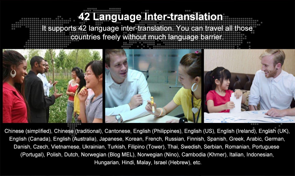 T2S Intelligent Voice Translator with 2.4 inch Touch Screen Support WiFi Hotspot 42 Languages- Black T2S Intelligent Voice Translator with 2.4 inch Touch Screen Support WiFi Hotspot 42 Languages- Black