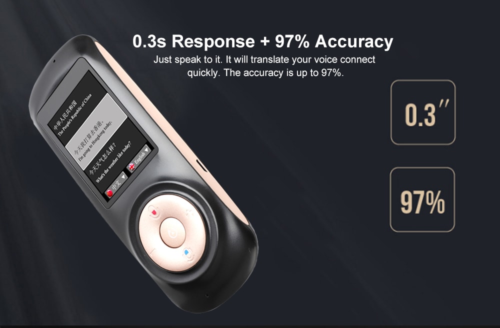 T2S Intelligent Voice Translator with 2.4 inch Touch Screen Support WiFi Hotspot 42 Languages- Black T2S Intelligent Voice Translator with 2.4 inch Touch Screen Support WiFi Hotspot 42 Languages- Black