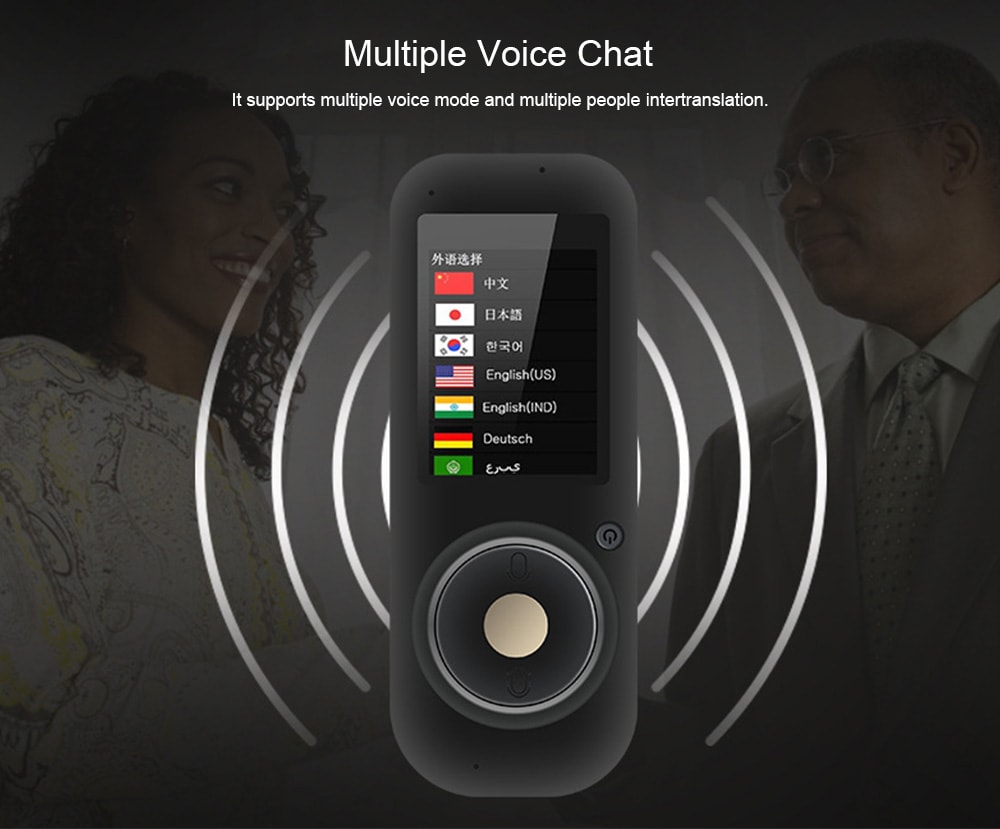 T2 Smart Voice Translator Support Audio Record Playback 35 Languages- Gray T2 Smart Voice Translator Support Audio Record Playback 35 Languages- Gray