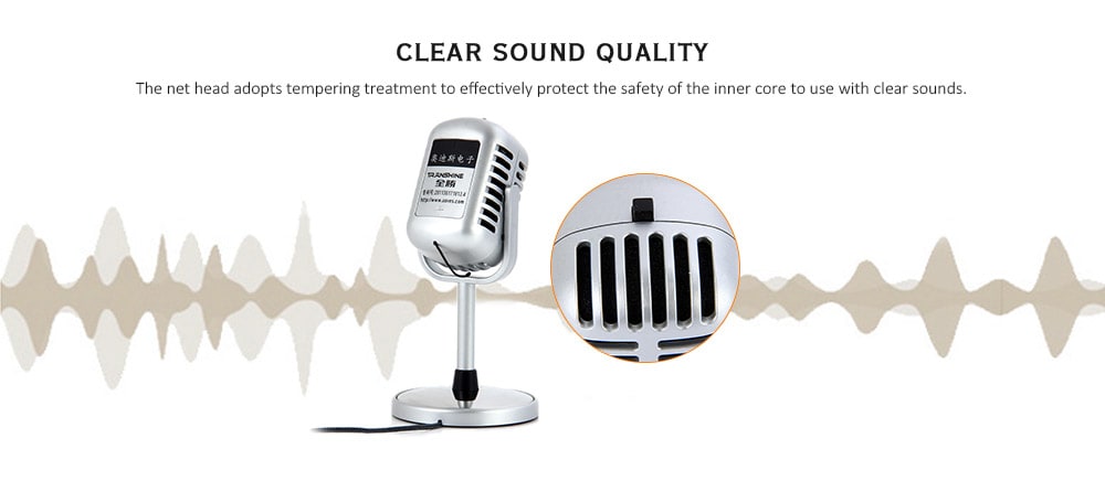 NW - 058 Professional Omnidirectional 3.5mm Dual Track Microphone for Desk PC and Notebook with Recording Function - Silver- Silver NW - 058 Professional Omnidirectional 3.5mm Dual Track Microphone for Desk PC and Notebook with Recording Function - Silver- Silver