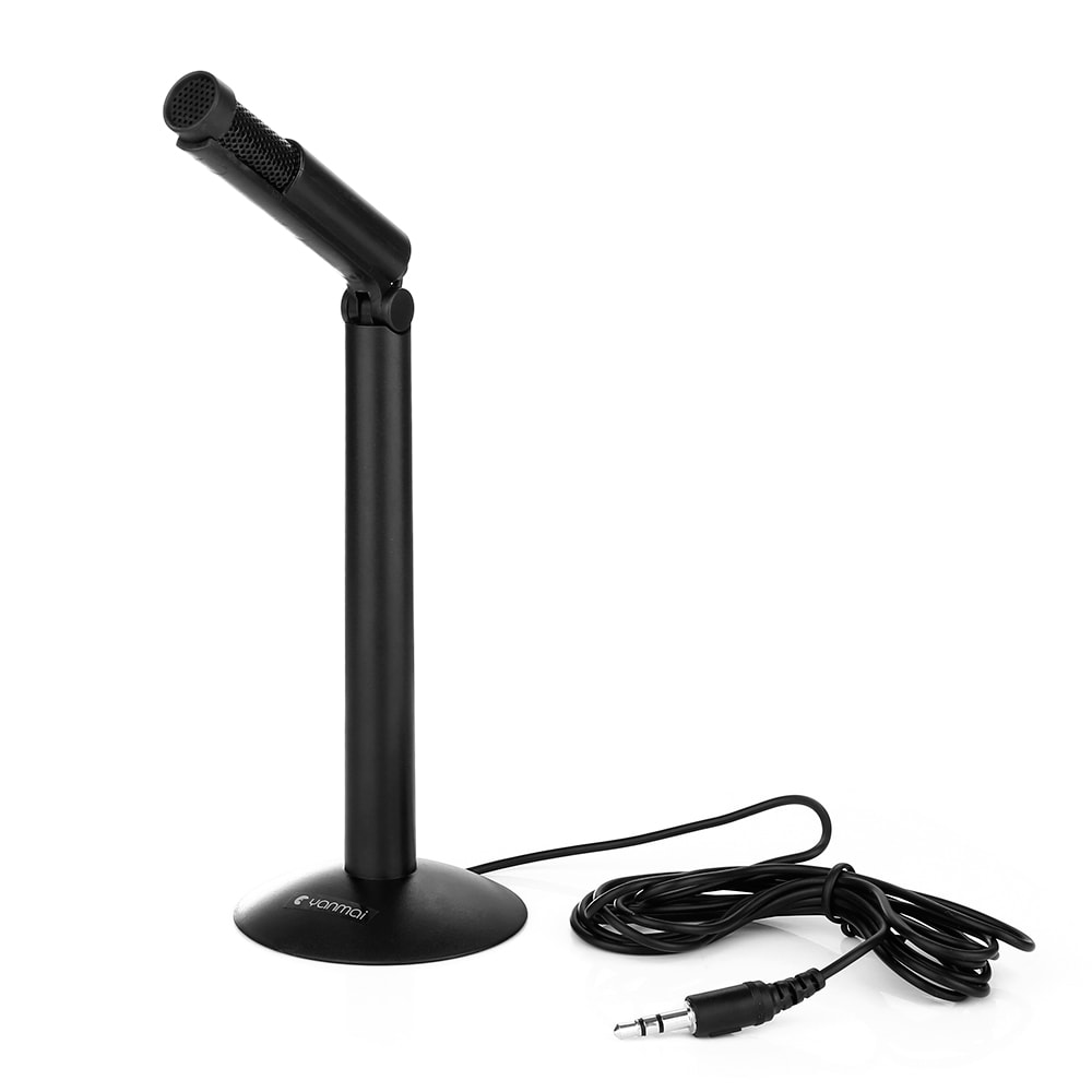 Yanmai Omnidirectional Condenser Sound Desktop Microphone for PC Laptop Skype Recording- Black Yanmai Omnidirectional Condenser Sound Desktop Microphone for PC Laptop Skype Recording- Black