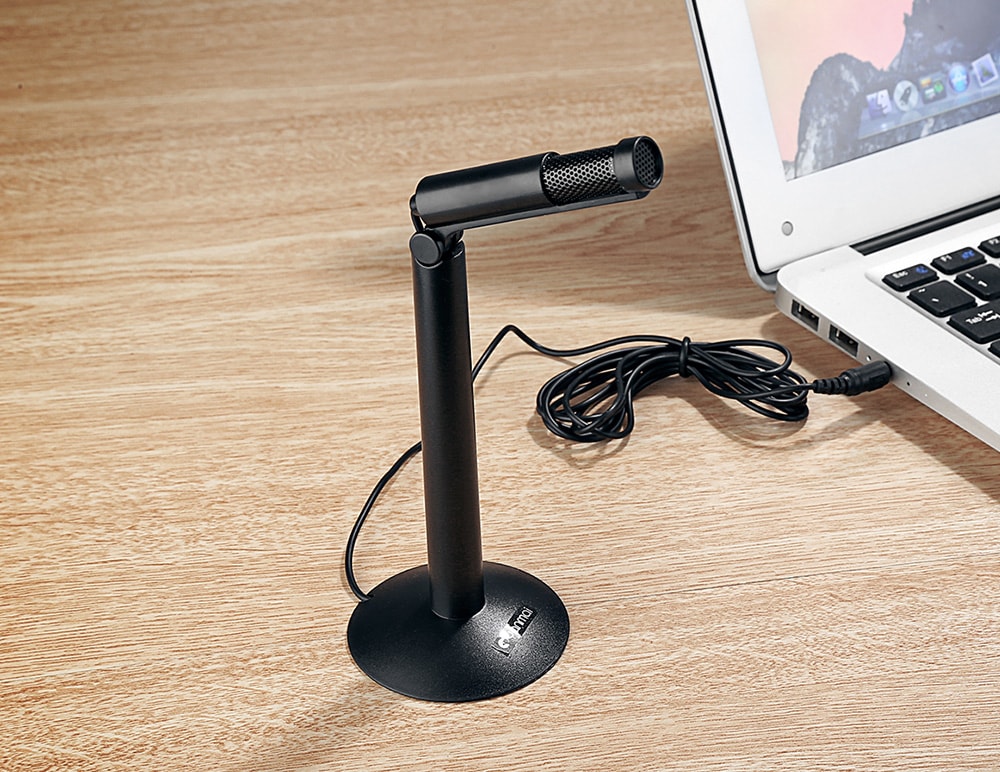 Yanmai Omnidirectional Condenser Sound Desktop Microphone for PC Laptop Skype Recording- Black Yanmai Omnidirectional Condenser Sound Desktop Microphone for PC Laptop Skype Recording- Black