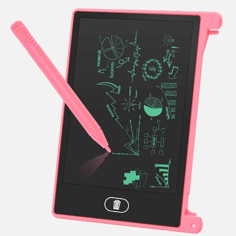 Portable Mini 4.4 Inch LED Blackboard Children's Drawing Message Board- Light Pink Portable Mini 4.4 Inch LED Blackboard Children's Drawing Message Board- Light Pink