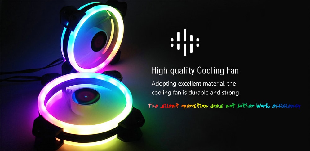 12cm RGB Desktop Computer Mute Cooling Fan 4pcs with Remote - White 12cm RGB Desktop Computer Mute Cooling Fan 4pcs with Remote - White