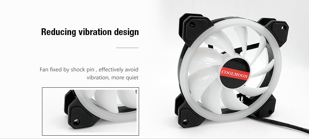 RGB Desktop Computer Cooling Fan 6PCS with Remote - White RGB Desktop Computer Cooling Fan 6PCS with Remote - White