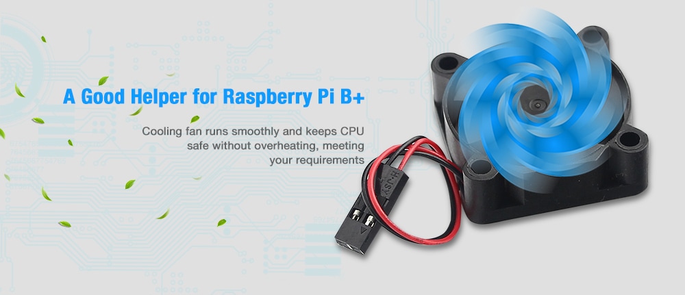 Full Function DC 5V Cooling Fan for Raspberry Pi B+ Aluminum Alloy Case- Black Full Function DC 5V Cooling Fan for Raspberry Pi B+ Aluminum Alloy Case- Black