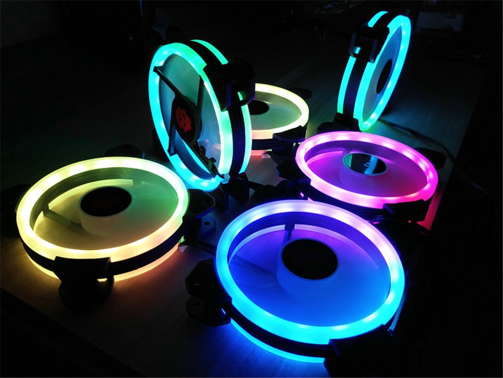 Wireless RGB LED Light 12cm Computer PC Case Cooling Fan CPU Cooler- Black Wireless RGB LED Light 12cm Computer PC Case Cooling Fan CPU Cooler- Black