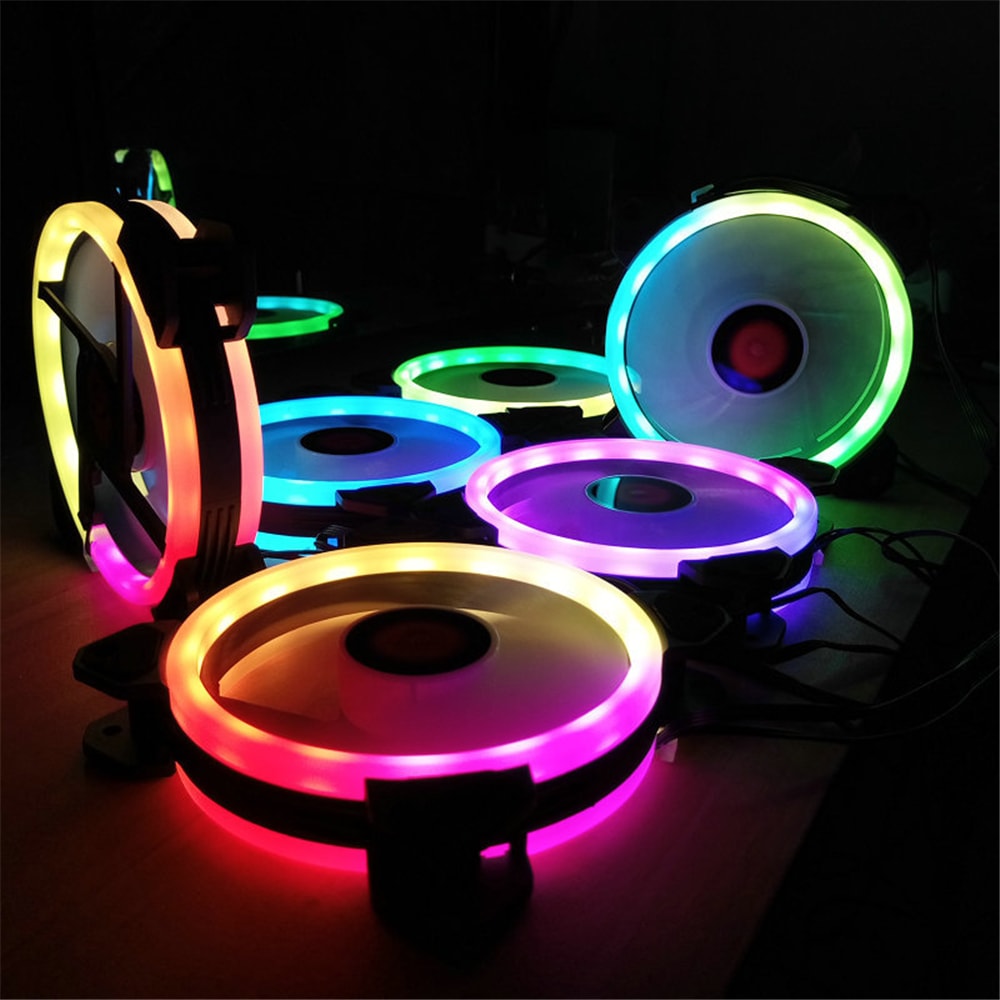 Wireless RGB LED Light 12cm Computer PC Case Cooling Fan CPU Cooler- Black Wireless RGB LED Light 12cm Computer PC Case Cooling Fan CPU Cooler- Black