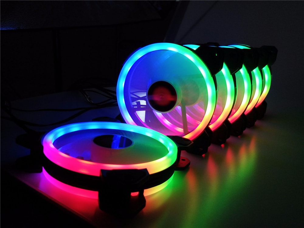 Wireless RGB LED Light 12cm Computer PC Case Cooling Fan CPU Cooler- Black Wireless RGB LED Light 12cm Computer PC Case Cooling Fan CPU Cooler- Black