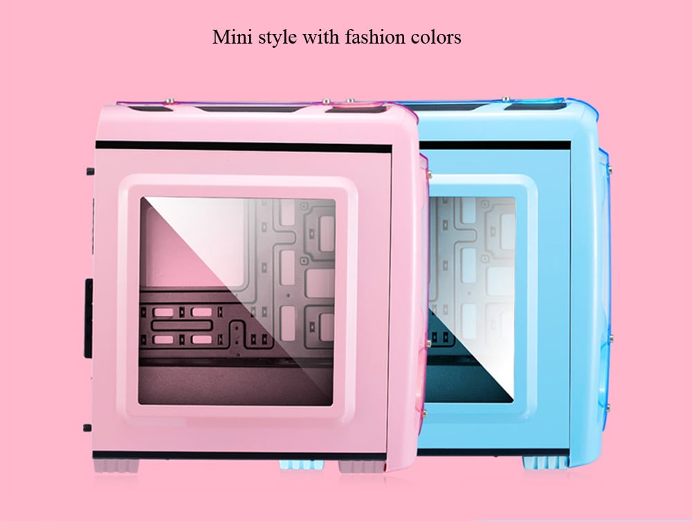 Segotep Mini Computer Case PC Mainframe- Pink Segotep Mini Computer Case PC Mainframe- Pink