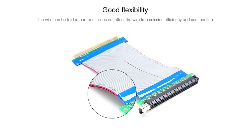 PCI-E x16 Express Flexible Graphics Card Extension Cord- Gray PCI-E x16 Express Flexible Graphics Card Extension Cord- Gray
