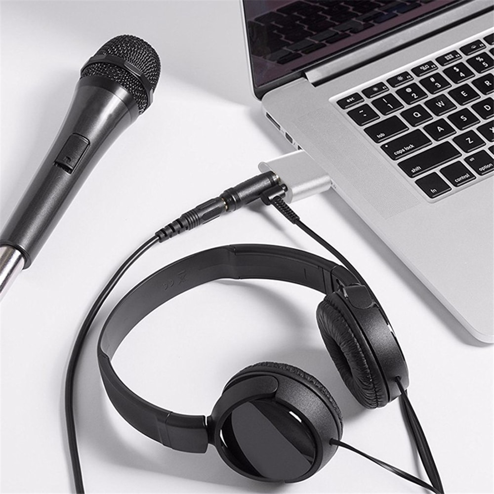USB 7.1 Independent 3D Sound Card Adapters 3.5mm Audio- Black USB 7.1 Independent 3D Sound Card Adapters 3.5mm Audio- Black