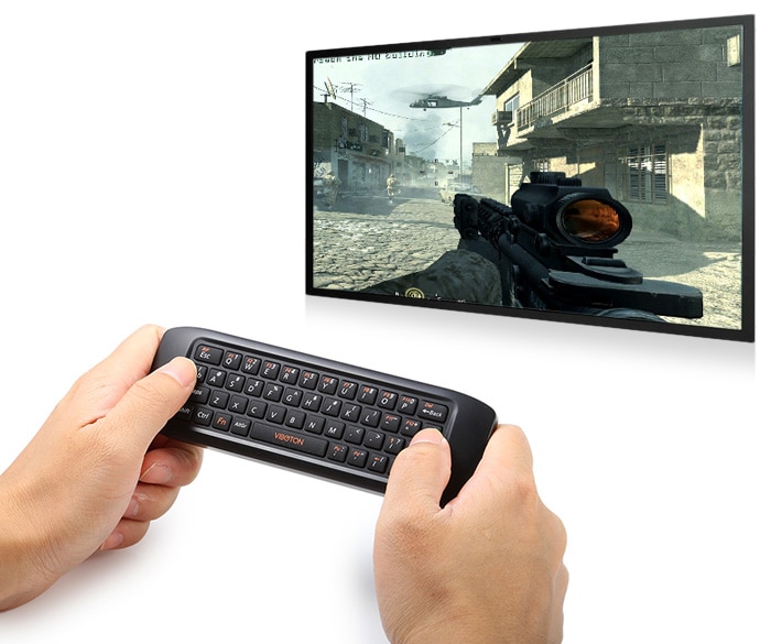 Viboton KB - 91 2.4GHz Handle Air Mouse + Wireless Keyboard for Home Entertainment- Black Viboton KB - 91 2.4GHz Handle Air Mouse + Wireless Keyboard for Home Entertainment- Black